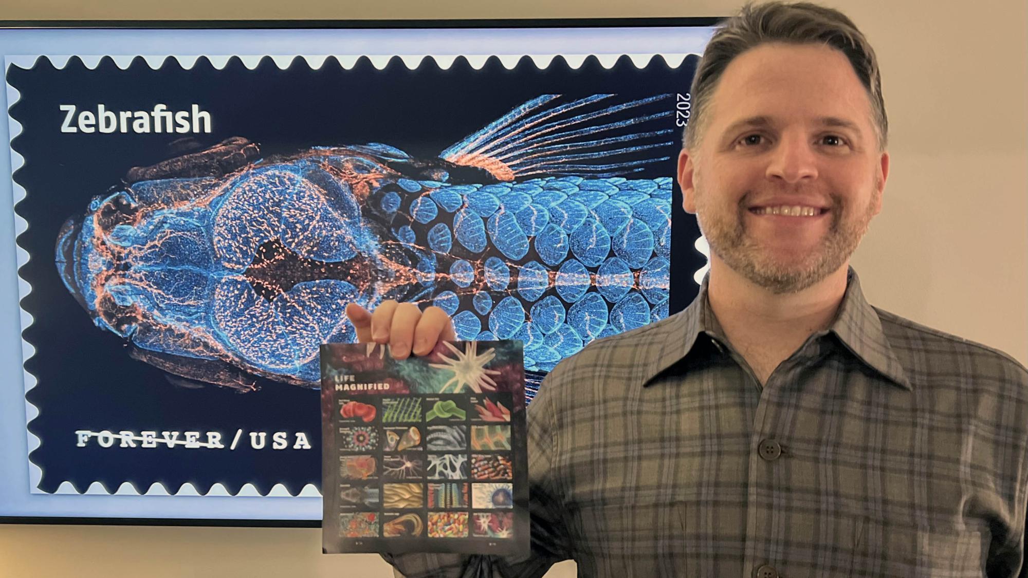 ANSC Alum with USPS Forever stamp