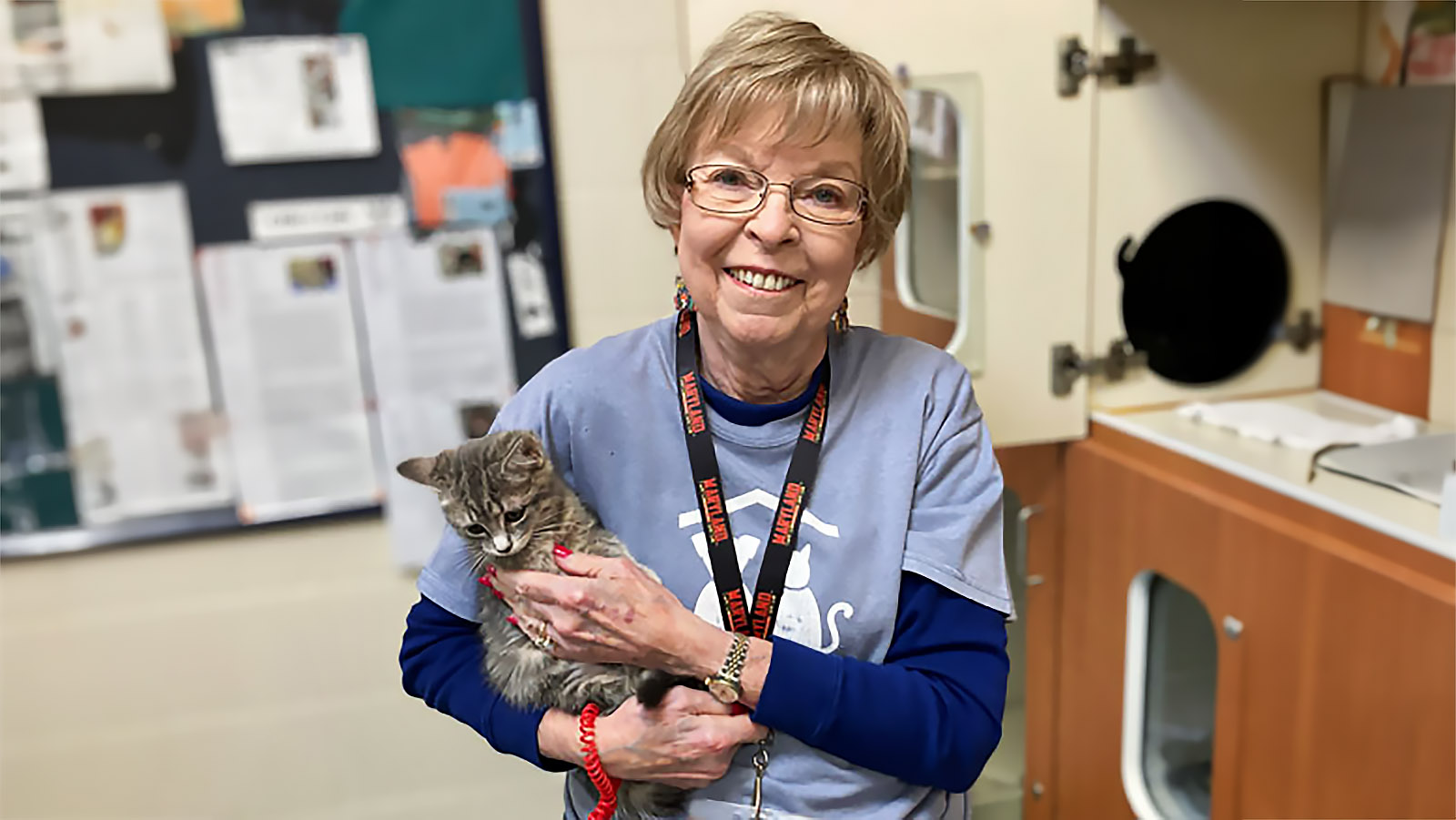 “Judy” Brocksmith with cat